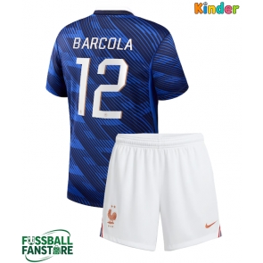 Frankreich Bradley Barcola #12 Replik Heimtrikot Kinder WM 2026 Kurzarm (+ Kurze Hosen)